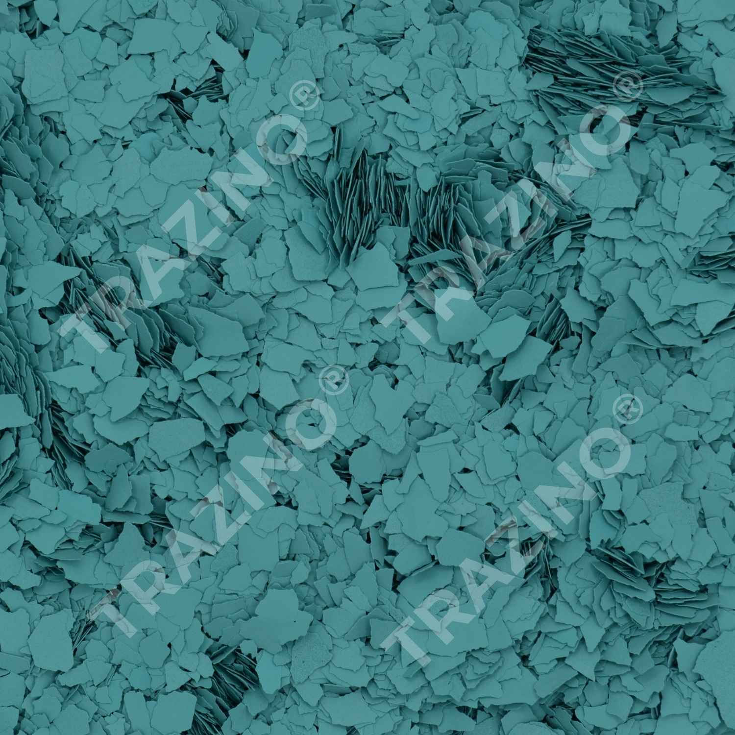 Trazino® Farbchips in Wasserblau zum Einstreuen für Beschichtungen Trazino® Farbchips in Wasserblau zum Einstreuen für Beschichtungen
